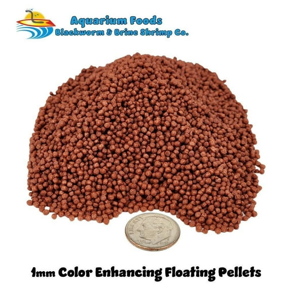 1mm Color Enhancing Floating Pellets! Small Koi, Goldfish, Pond!2-lb Blue Label