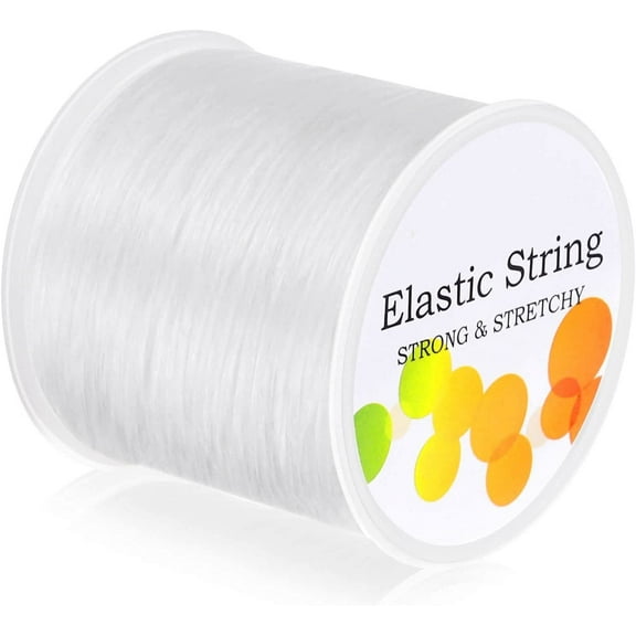 1mm Elastic Bracelet String, Cord Stretch Bead Cord for Jewelry Making and Bracelet Making, White