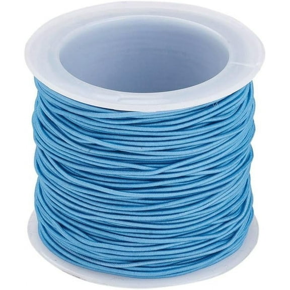 1mm Elastic Cord Light Sky Blue 21m