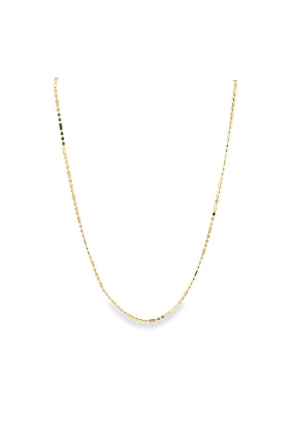 1mm Flat Beaded Bar Bracelet