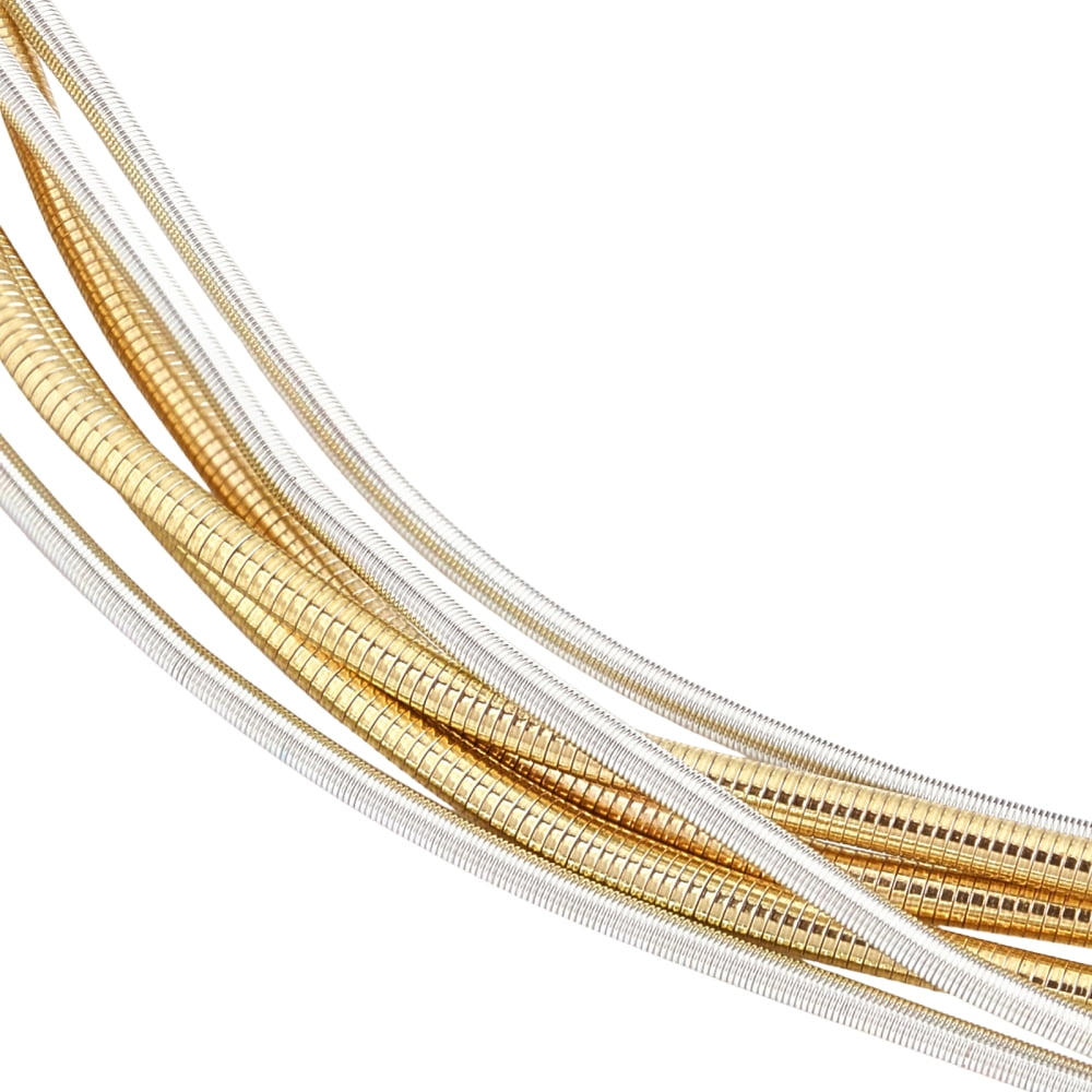 1mm French Bullion Wire Gold and Matte Silver Soft Round Copper French