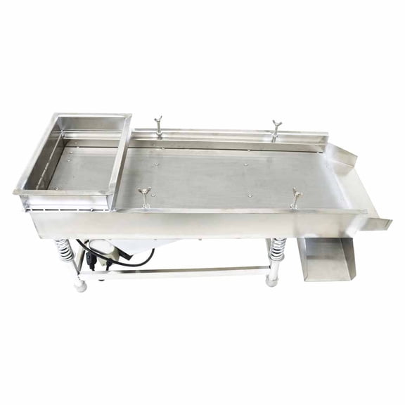1mm Linear Vibrating Screen Electric Straight Sifter Vibrating Sieve Shaker 110V Single Layer Round Hole