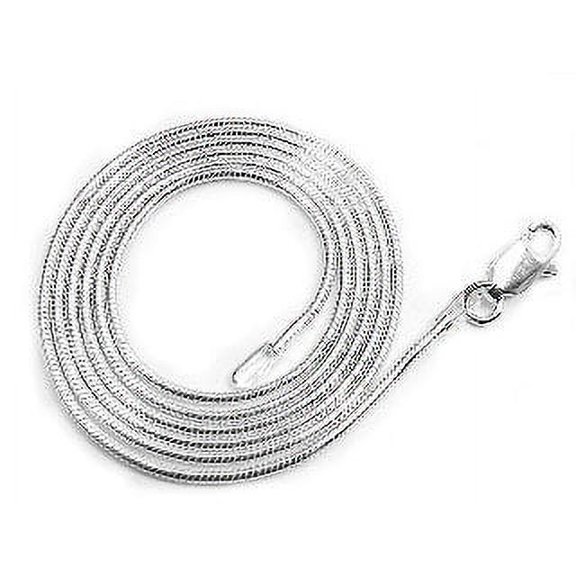 1mm Nickel Free Sterling Silver Italian Snake Chain Necklace