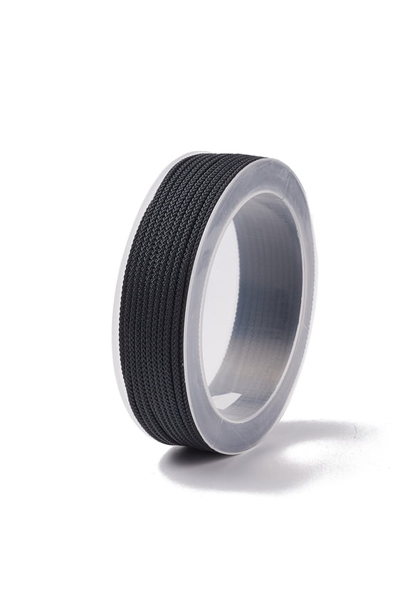 1mm Nylon Rope Beaded Thread Suitable for lace Bracelet Chinese Knot Necklace Jewelry Making 20 Yards Black DIY