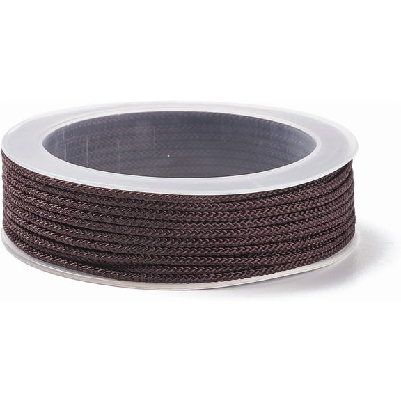 1mm Nylon Rope Beaded Thread Suitable for lace Bracelet Chinese Knot Necklace Jewelry Making 20 Yards Saddle Brown Brown DIY