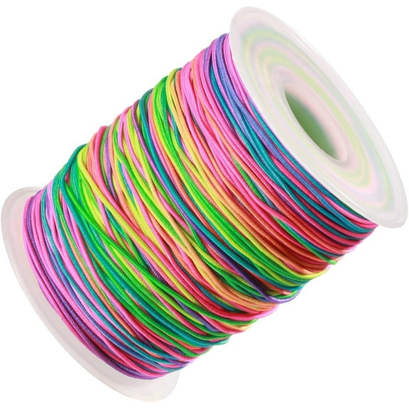 1mm Rainbow Stretchy Bracelet String, Sturdy Elastic Cord for Bracelet/Jewelry Making, Necklaces and Beading (328 Feet)