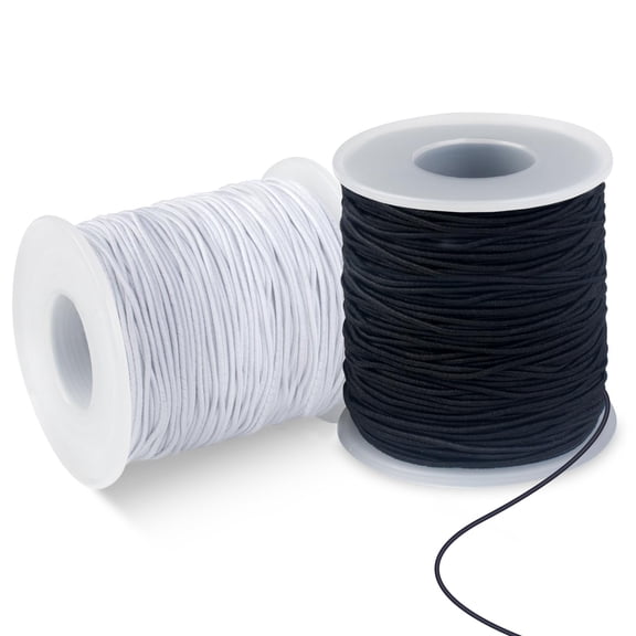 1mm Stretchy Bracelet String 4 Rolls Strong Elastic Cord 660FT Stretch Cord for Pony Beads, Kandi & Friendship Bracelets, Easy to Knot, DIY Necklaces, Black, White & Rainbow