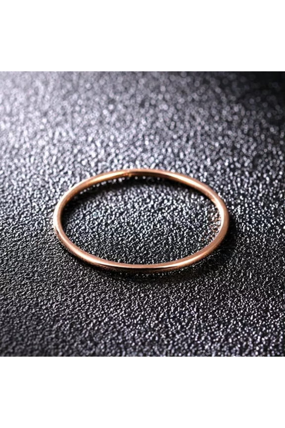 1mm Titanium Bands Men Women Stainless Steel Wedding Ultra-fine Tail Ring Sz 4-9
