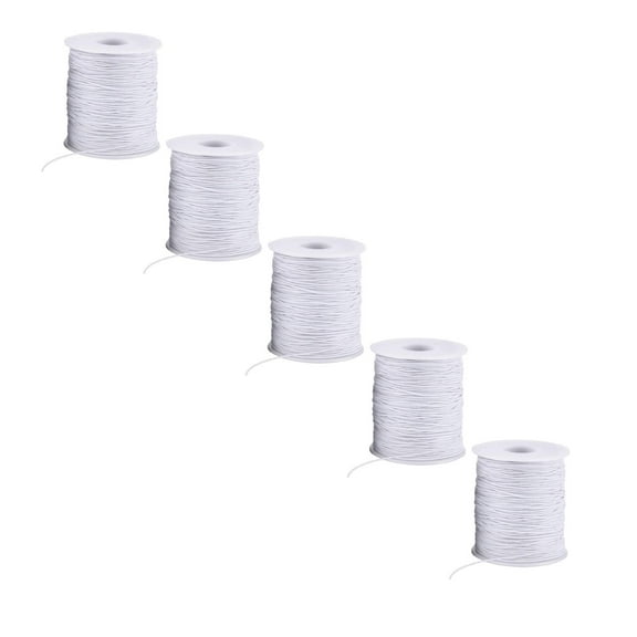 1mm Wide Elastic Band Sewing Thread for Shirring, Stretchy Band Durable & Versatile Elastic String for Clothing Jewelry Making and Bracelet Making 50M Per PCS 1/2/3/4/5 PCS