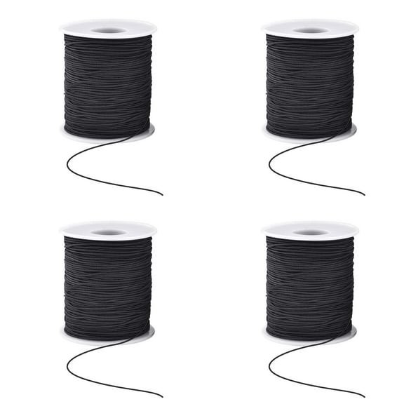 1mm Wide Elastic Band Sewing Thread for Shirring, Stretchy Band Durable & Versatile Elastic String for Clothing Jewelry Making and Bracelet Making 50M Per PCS 1/2/3/4 PCS