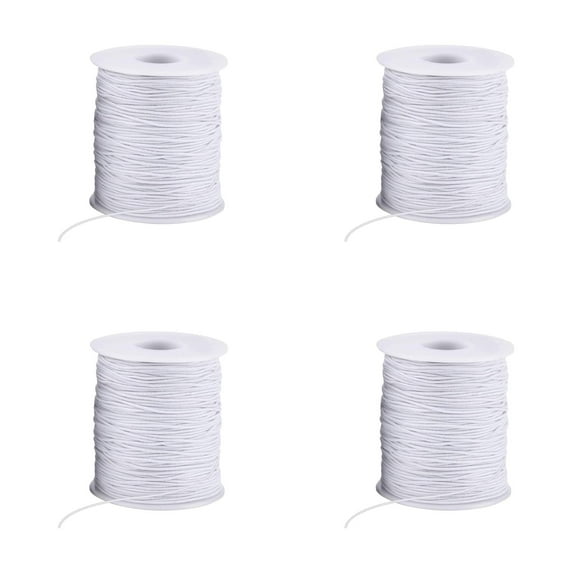 1mm Wide Elastic Band Sewing Thread for Shirring, Stretchy Band Durable & Versatile Elastic String for Clothing Jewelry Making and Bracelet Making 50M Per PCS 1/2/3/4 PCS