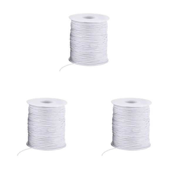1mm Wide Elastic Band Sewing Thread for Shirring, Stretchy Band Durable & Versatile Elastic String for Clothing Jewelry Making and Bracelet Making 50M Per PCS 1/2/3/4 PCS