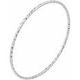 thumbnail image 1 of 1mm Width Stainess Steel Hammered Surface Classic Plain Stackable Bangle Bracelet, 1 of 6