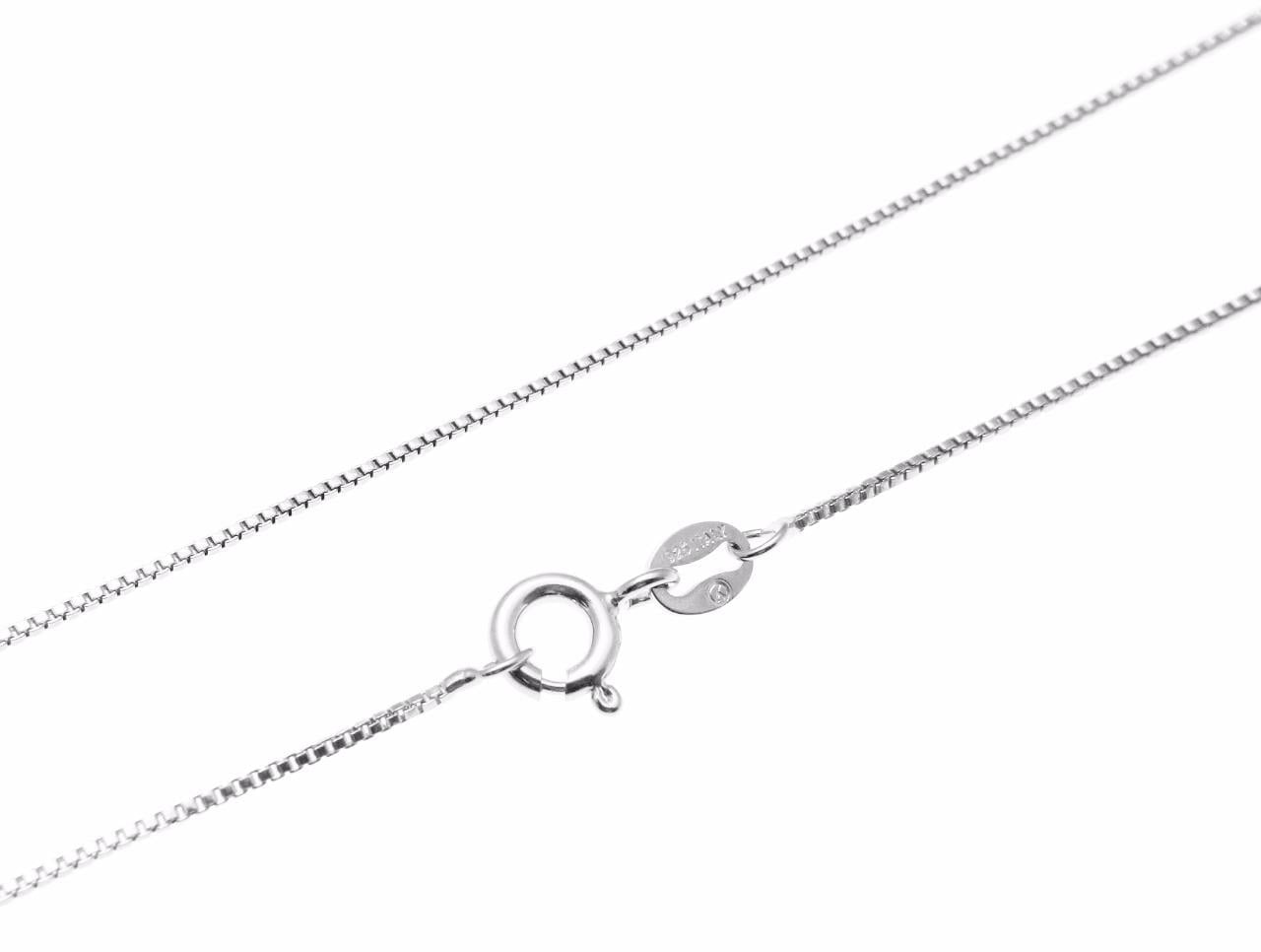 1mm solid sterling silver 925 Italian box chain necklace 20"