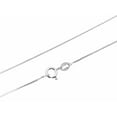 thumbnail image 2 of Genuine 925 Sterling Silver Italian Box Chain Necklace, 1.4mm, Tarnish-Free Rhodium Finish (16-38 Inch, Various Lengths) 2 of 5