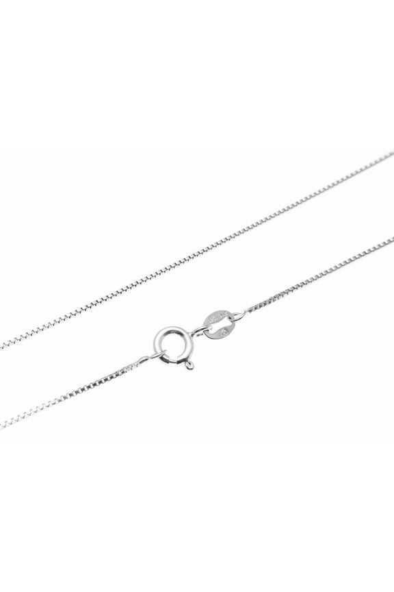 1mm solid sterling silver 925 Italian box chain necklace 20"