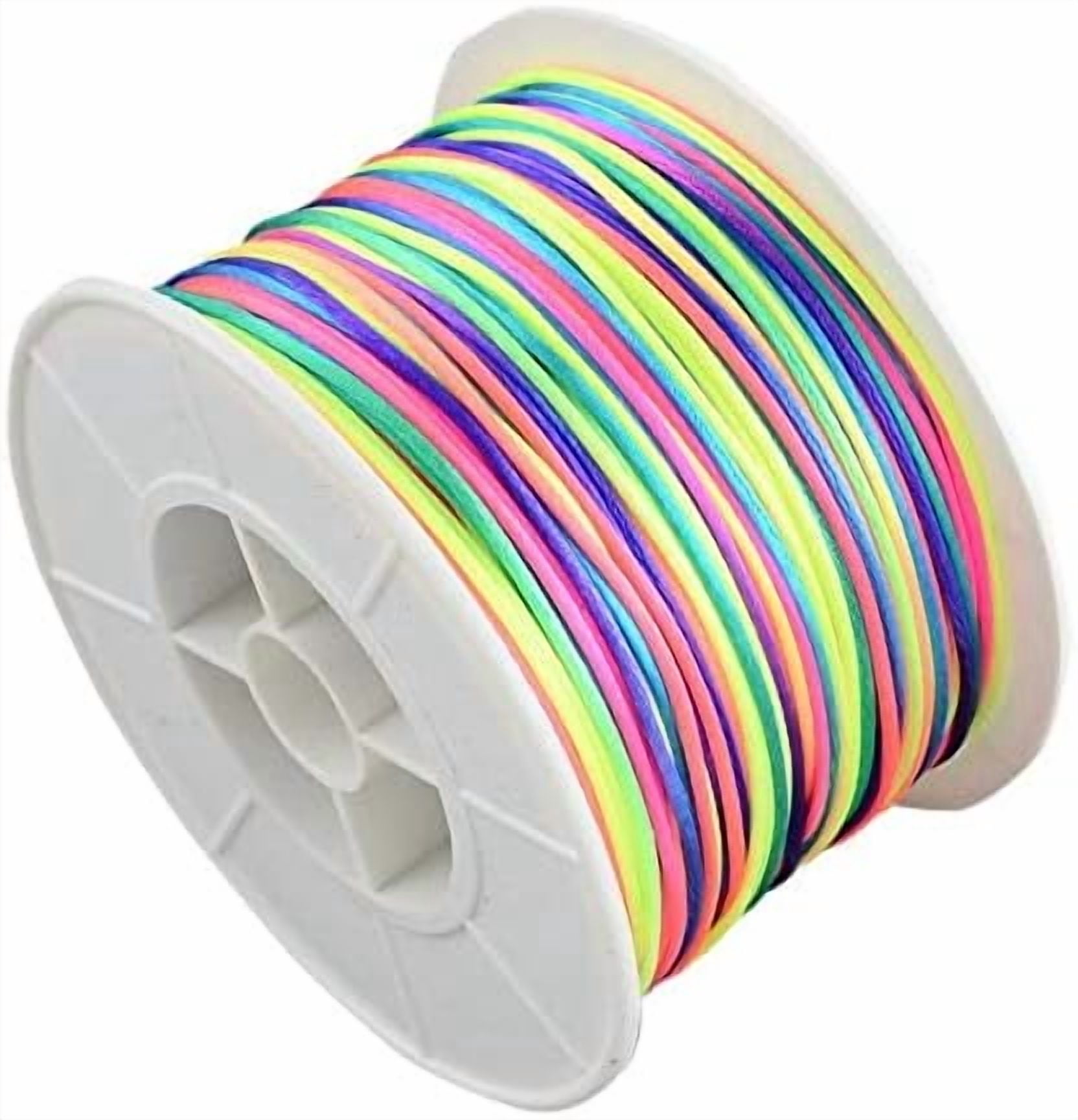 1mm x 100 Yards Colorful Nylon Cord Satin String for Bracelet Jewelry ...