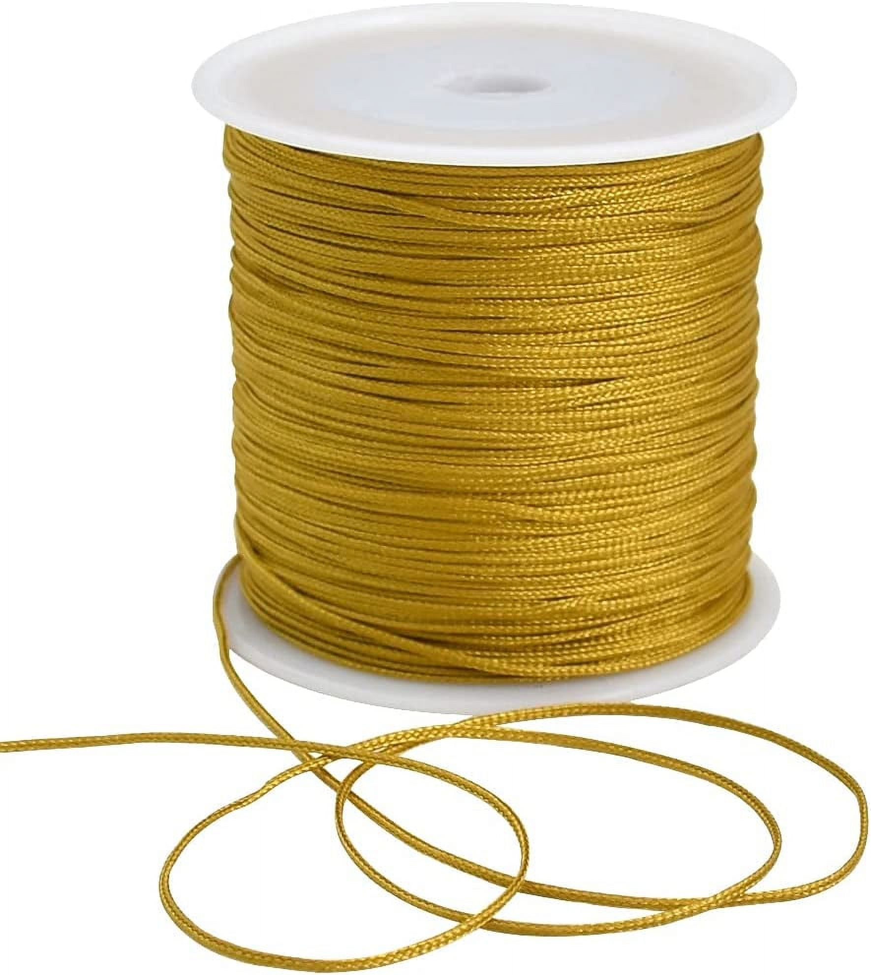 TONIFUL 1mm x 100 Yards Black Nylon Cord Satin String for Bracelet Jewelry  Making Rattail Macrame Waxed Trim Cord Necklace Bulk Beading Thread  Kumihimo Chinese Knot Craft 1mm Black
