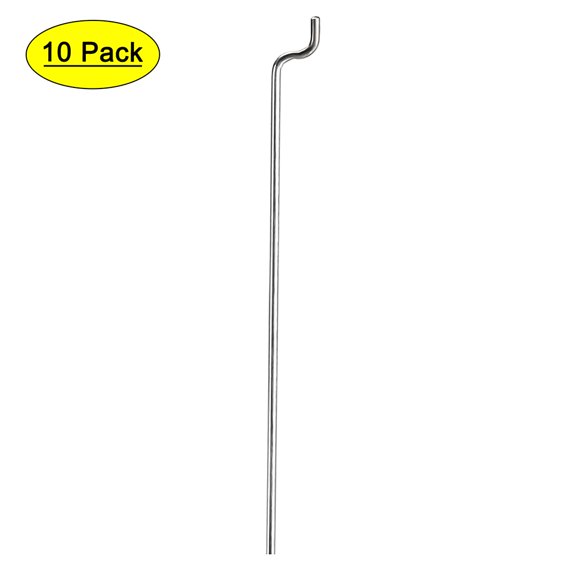 1mm x 300mm (11.8 inch) Steel Z Pull/Push Rods Parts for RC Airplane Plane Boat Replacement Pack of 10
