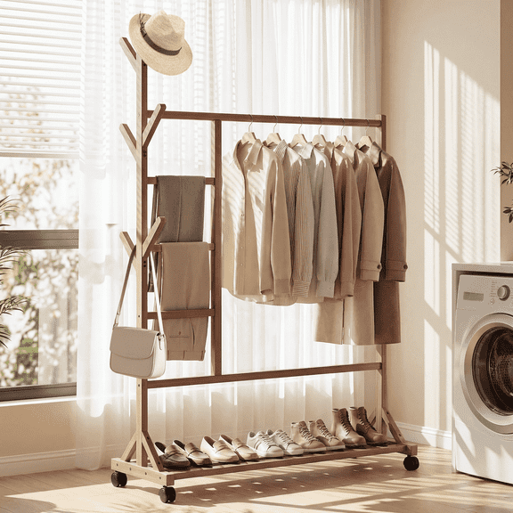 100cm Bamboo Clothing Rack