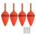 thumbnail image 1 of Uxcell 1oz Lighted Fishing Slip Bobbers EVA Light Up in Red Fishing Float with Battery 4 Pack, 1 of 5