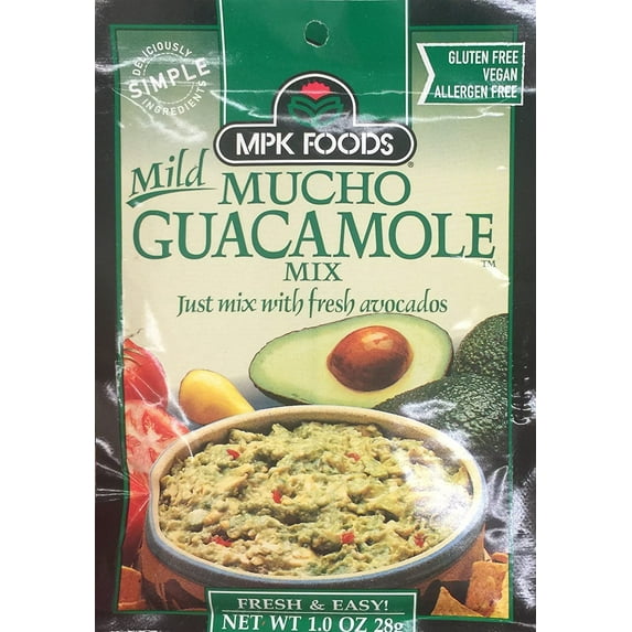 1oz MPK Foods Mucho Guacamole Mix, Mild (Pack of 2)