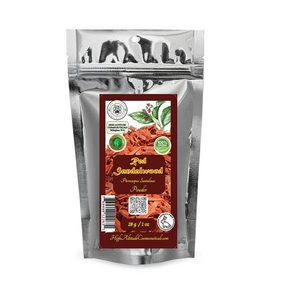 1oz Red Sandalwood (Pterocarpus Santalinus) Powder for Skin Hair Care, Spiritual Meditation, Incense Burning, Infusion, Therapeutic, Cosmetic