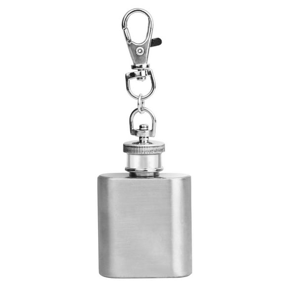 1oz with Stainless Mini Flask Flagon Keychain Hip Kitchen,Dining & Bar/ Mini 1 Oz Portable Stainless Steel Hip Flask With Keychain 568