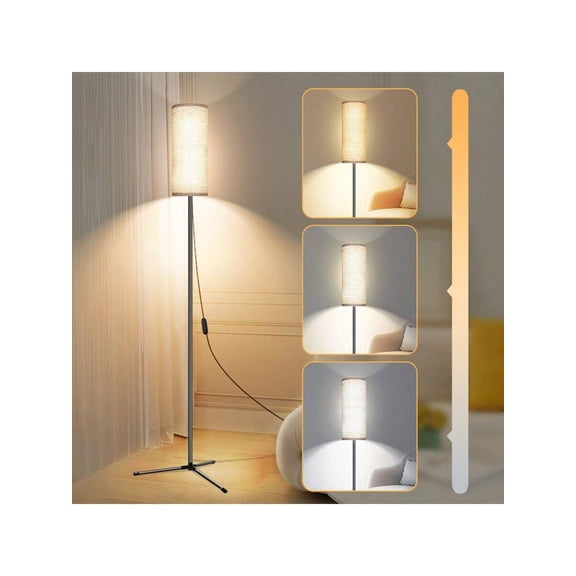 1pack 1.6-Meter Cylindrical Fabric Tripod Floor Lamp, Adjustable Height, Suitable For Living Rooms And Bedrooms