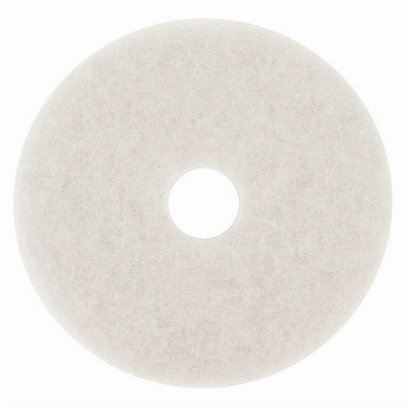 1pack 3M 4100 Buffing Pad, 14 In, White, PK5