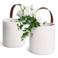 thumbnail image 1 of 1pack Jute Rope Hanging Basket - Woven Fern Wall Hanging Storage Basket Flower Plants, Jute Woven Basket Key Storage Basket, 1 of 9
