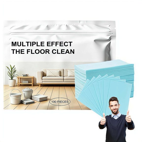 1pack Multi-Effect Floor Cleaner Tablets, Concentrated Dissolvable Cleaning Sheets for Hardwood Tile Laminate, Spring Cleaning Essential