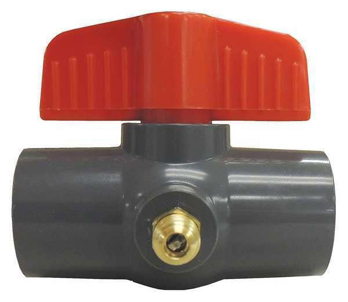 Gray and Red PVC Condensate Drain Blow Out Valve
