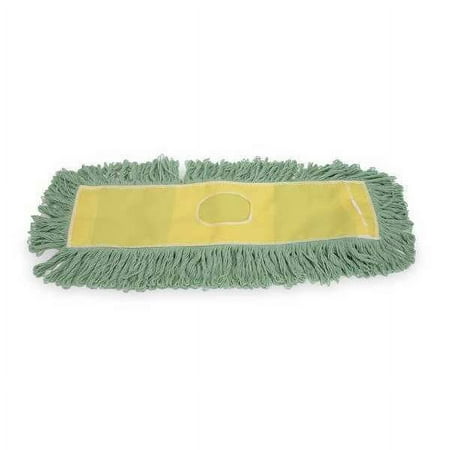 1pack ToughGuy 3XFZ7 Cotton/Polyester Dust Mop, Looped, Green