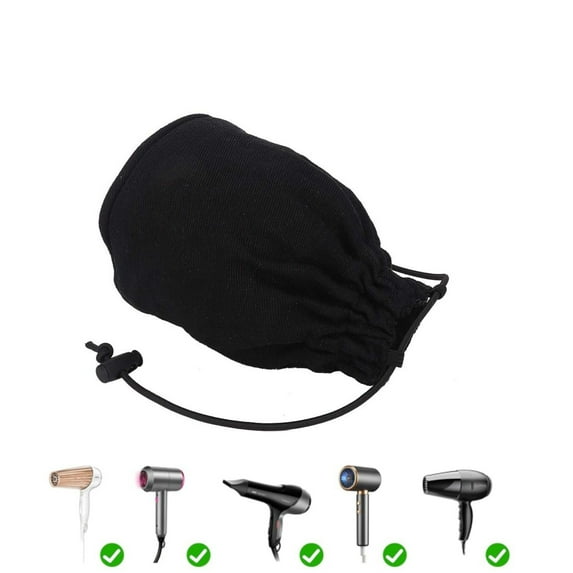 1pack Travel Hair Dryer Sock Cover Heat Protection Cap Fits Most Standard Blow Dryers Portable Foldable Attachment for Curly Wavy Hair Foldable Travel Diffuser Sock with Elastic Band