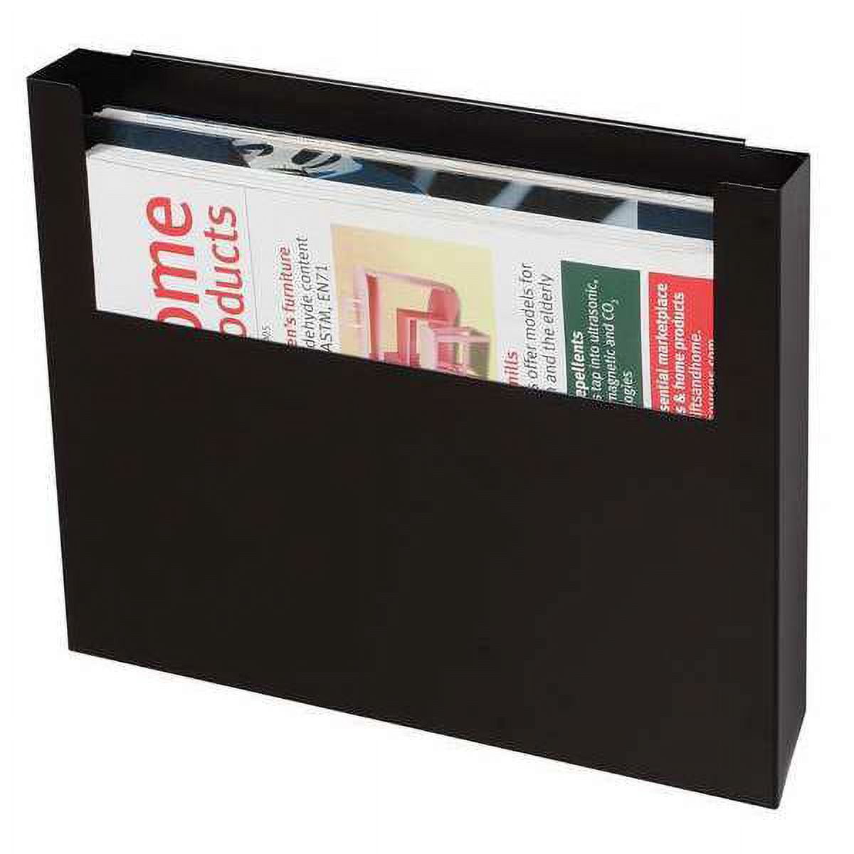 Black Steel Wall-Mounted A4 Document Holder