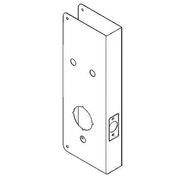 1pack ZoroSelect 3EJD1 Door Reinforcer, Backset 2 3/4 In