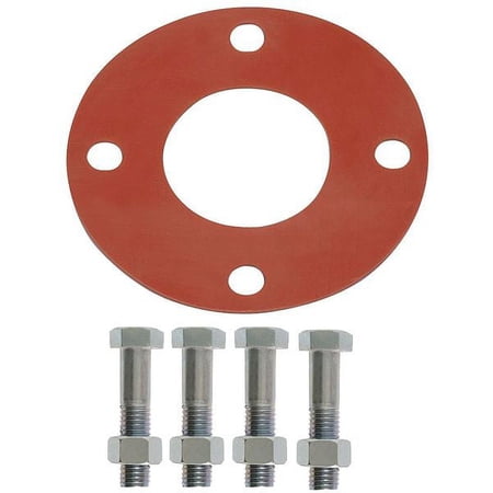 1pack ZoroSelect GSFFG3 Gasket, Full Face, 3 In, 1/8 In Thick, SBR