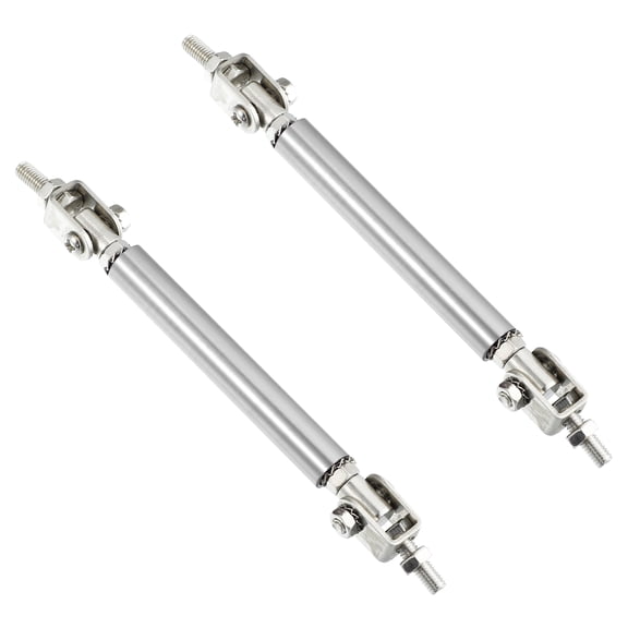 1pair 75mm 2.95" Splitter Support Rods Adjustable Front Bumper Lip Splitter Strut Rod Tie Bars for Car Silver Tone