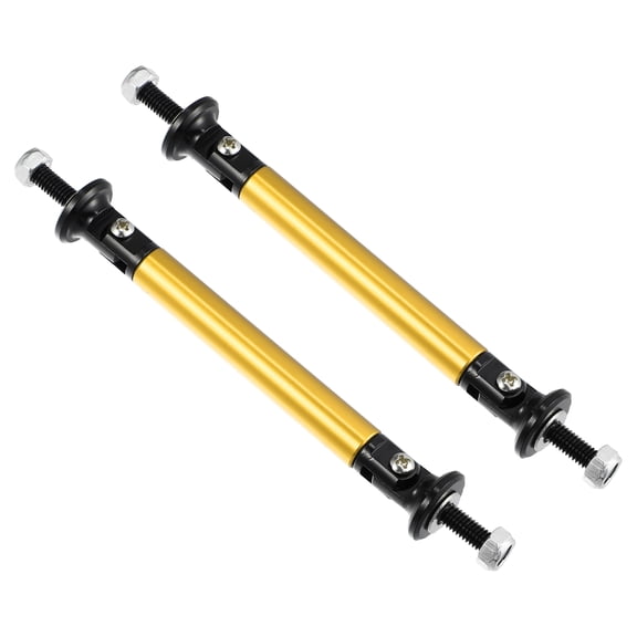 1pair 75mm 2.95" Splitter Support Rods Adjustable Front Rear Bumper Lip Splitter Strut Rod Tie Support Bars Gold Tone
