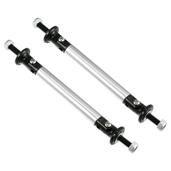 1pair 75mm 2.95" Splitter Support Rods Adjustable Front Rear Bumper Lip Splitter Strut Rod Tie Support Bars Silver Tone