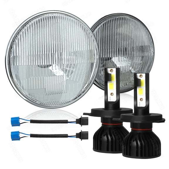 1pair 7inch Round Led Headlights For Chevy Chevelle Nova 69-79 High Low Beam