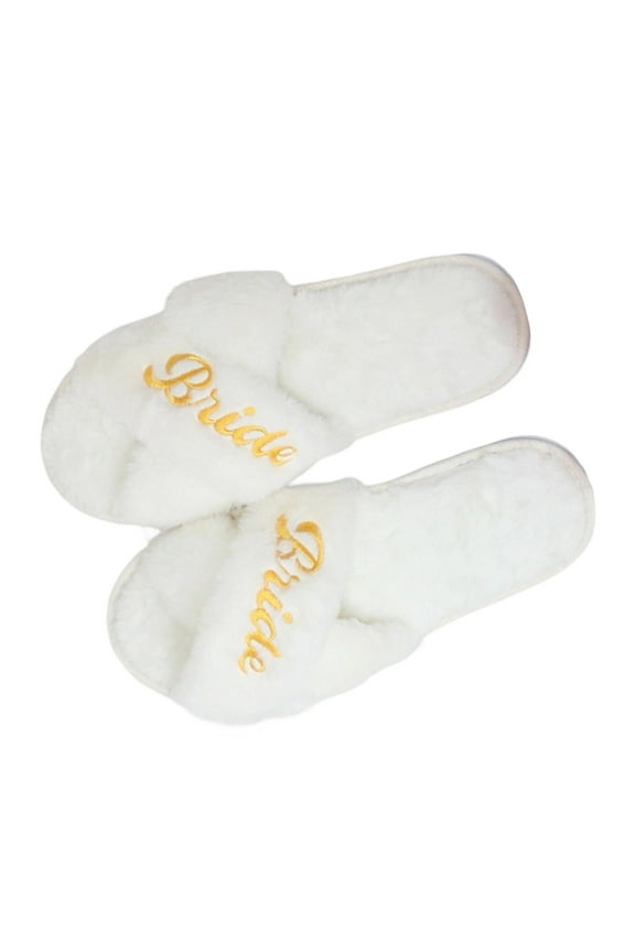 1pair Bride Slippers Bachelorette Slippers Slip Comfortable Bridesmaids Slippers for Bridal Party Wedding Essential