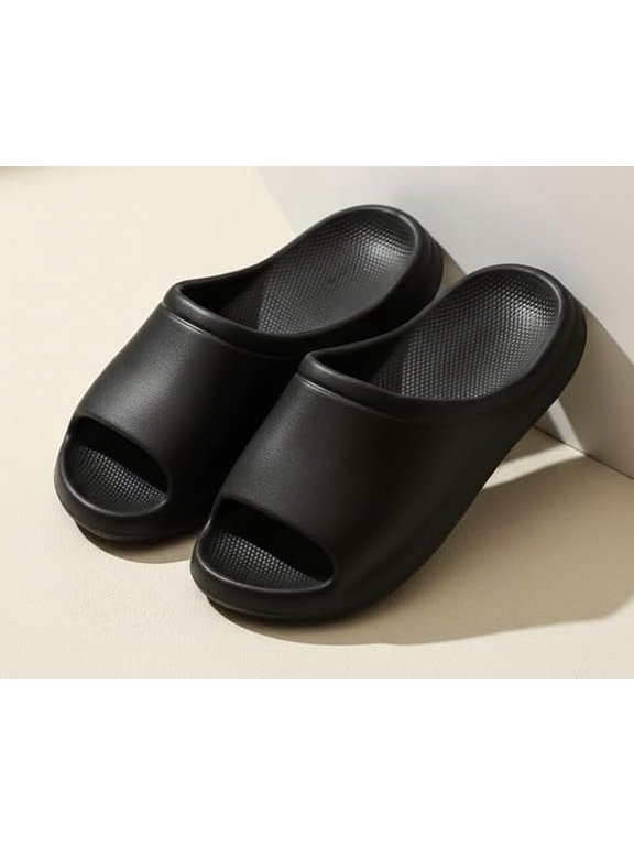 1pair Couple House Slippers for Men Women, Non-Slip Comfort Bathroom Slippers, Lightweight One Piece Design Indoor Outdoor Home Shoes