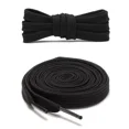 thumbnail image 1 of 1pair Double Layers Flat Boot Shoe Laces Strings Black for Sneakers Tennis Shoes, 1 of 6