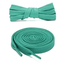 1pair Double Layers Flat Boot Shoe Laces Strings Cyan for Sneakers Tennis Shoes