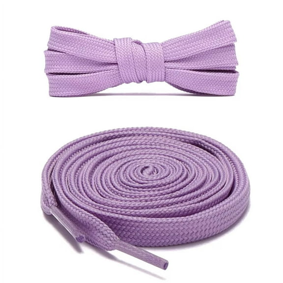 1pair Double Layers Flat Boot Shoelaces Strings Purple for Sneakers Tennis Shoes