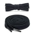 thumbnail image 1 of 1pair Double Layers Flat Shoe Laces Strings Dark Blue for Sneakers Tennis Shoes, 1 of 6