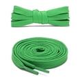 thumbnail image 1 of 1pair Double Layers Flat Shoelaces Strings Grass Green for Sneakers Tennis Shoes, 1 of 6