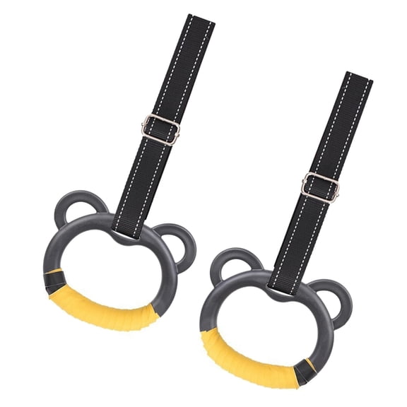 1pair Indoor Fitness Gymnastics Rings Home Exercise Pull up Rings Fitness Training Equipment